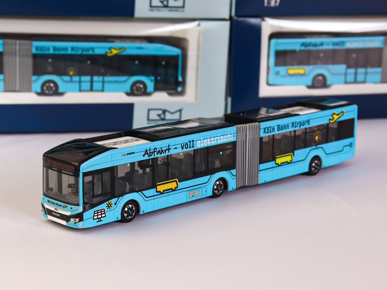 Rietze MAN Lions City 18 E, Cologne-Bonn Airport model bus 76509