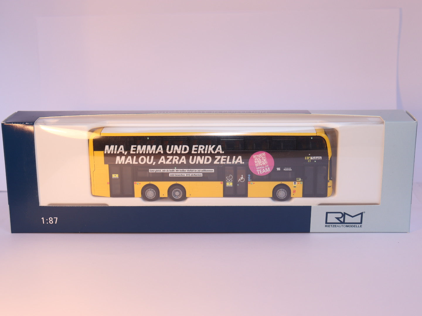 BVG Alexander Dennis Enviro 500 BVG career double decker model bus Rietze 78003