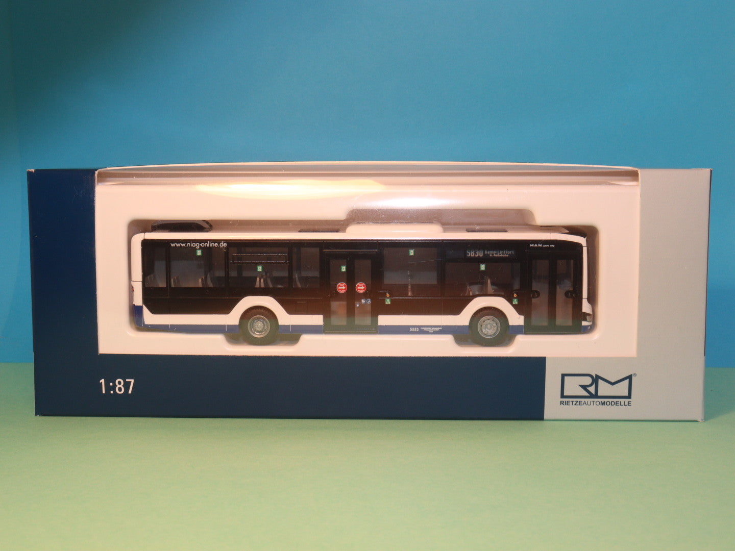 MAN Lion s City 12, Niag - Moers, 2017 model bus Rietze 75375