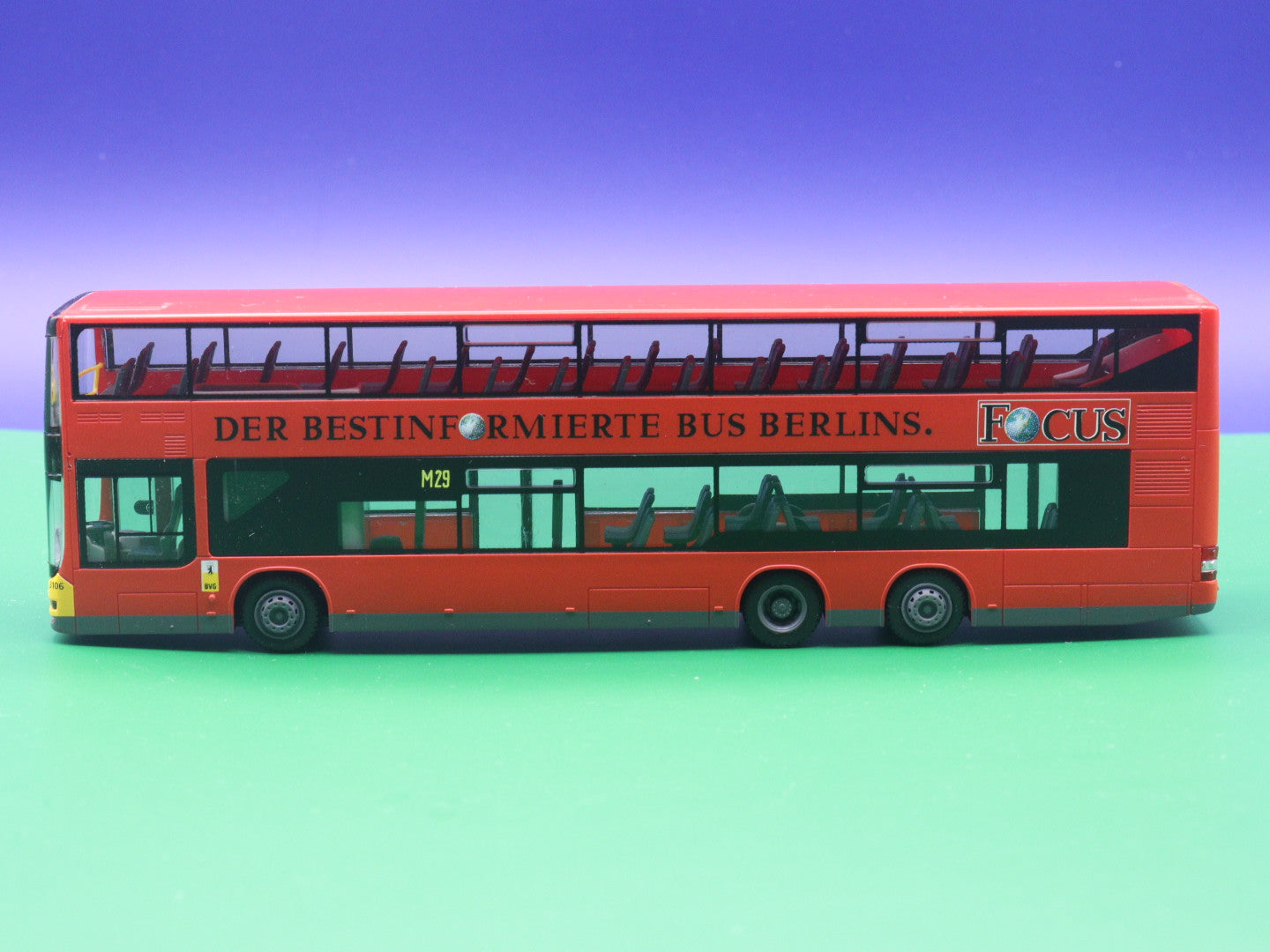 MAN Lions City DL07 - BVG Berlin - Focus Modellbus Rietze Wagen 3104 (Ohne Originalverpackung)