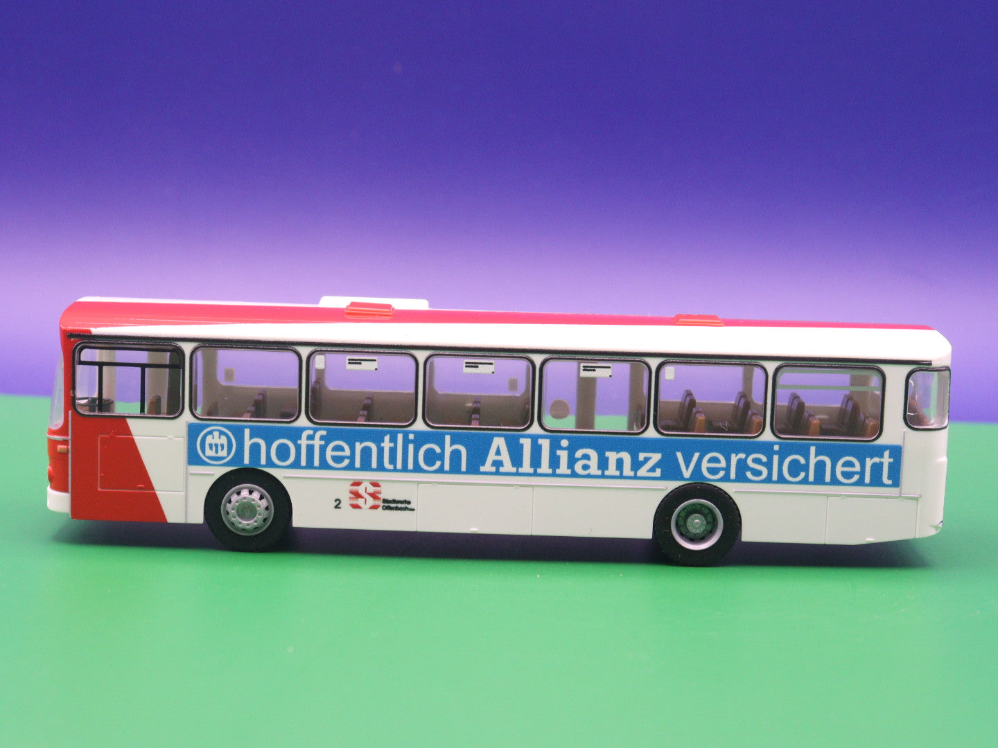 Mercedes Benz O 305 - Stadtwerke Offenbach am Main - Allianz Versicherung - Modellbus Rietze 74323