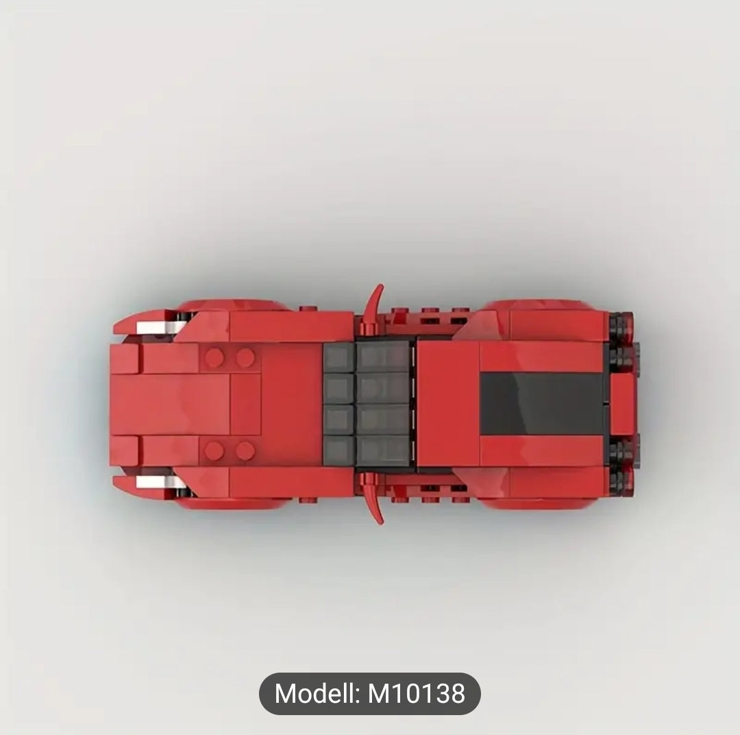 Supersportwagen Klemmbaustein | Inspiriert von Ferrari | Modellauto Spielzeug