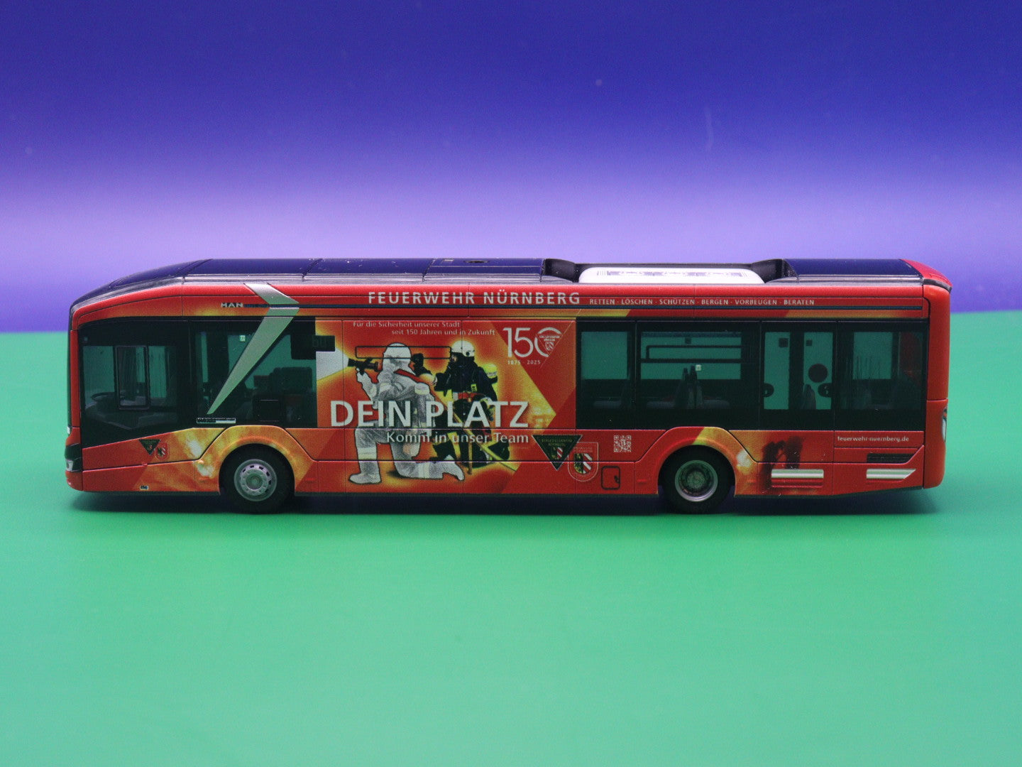 MAN Lions CIty 12E - VAG - Feuerwehr Nürnberg - Modellbus Rietze 76344