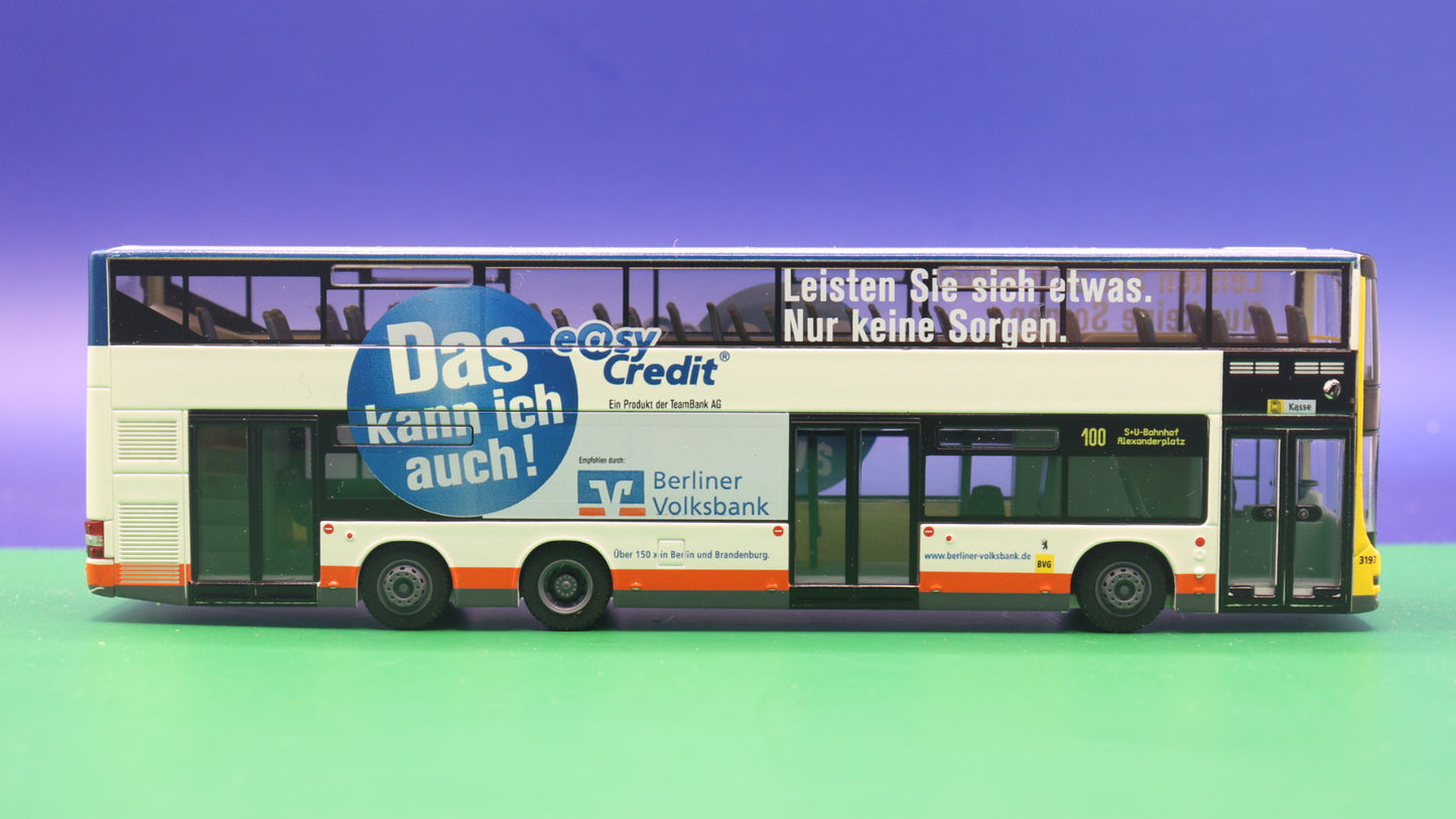 MAN Lions City DL 07 - BVG Berlin - Berliner Volksbank - Modellbus Rietze 67317 (Erscheinungsjahr: 08/2008)