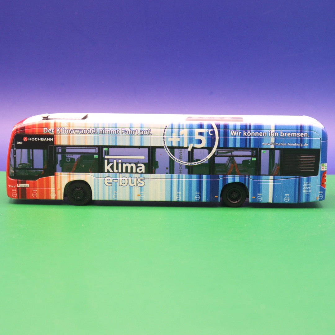 Mercedes Benz eCitaro 12 - Hochbahn Hamburg - Klima Bus - Linie 118 U Fuhlsbüttel - Modellbus Rietze 75592