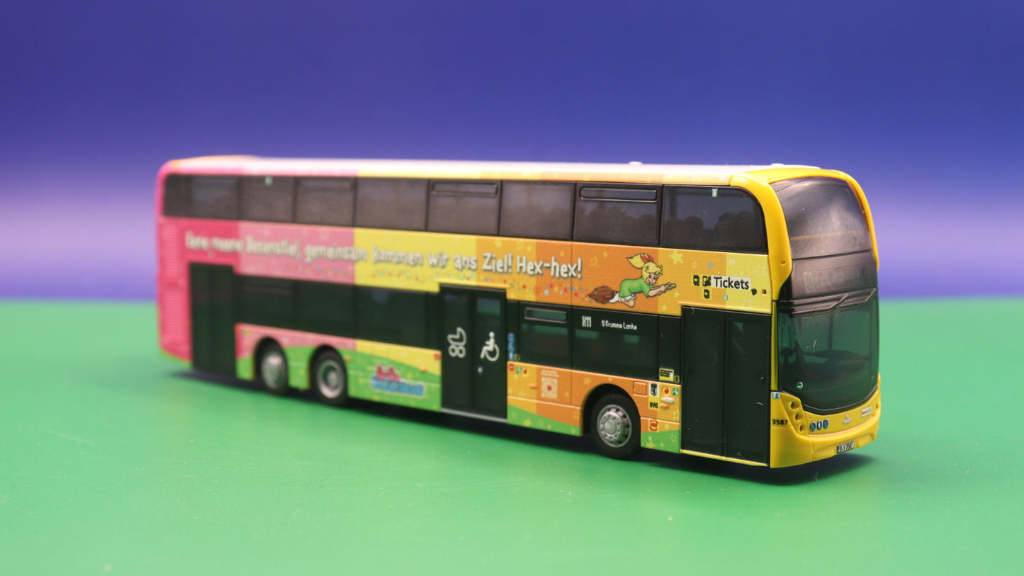Alexander Dennis Enviro 500 - BVG Berlin Linie X11 - Bibi Blocksberg - Modellbus Rietze 78027