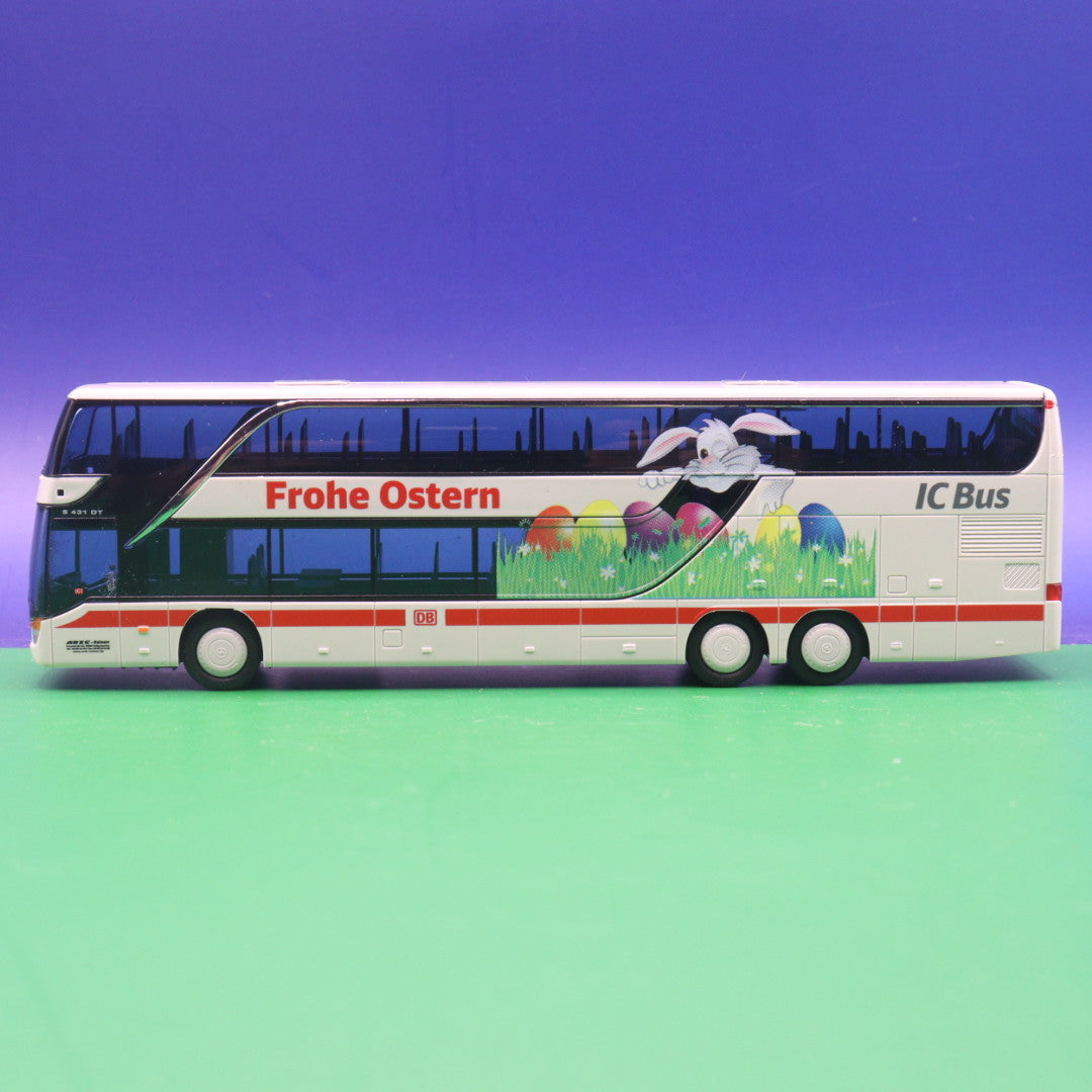 Setra S 431 DT Reisebus - DB ICE IC Bus - Frohe Ostern - Ziel: München - ARZC Reisen - AWM Modellbus