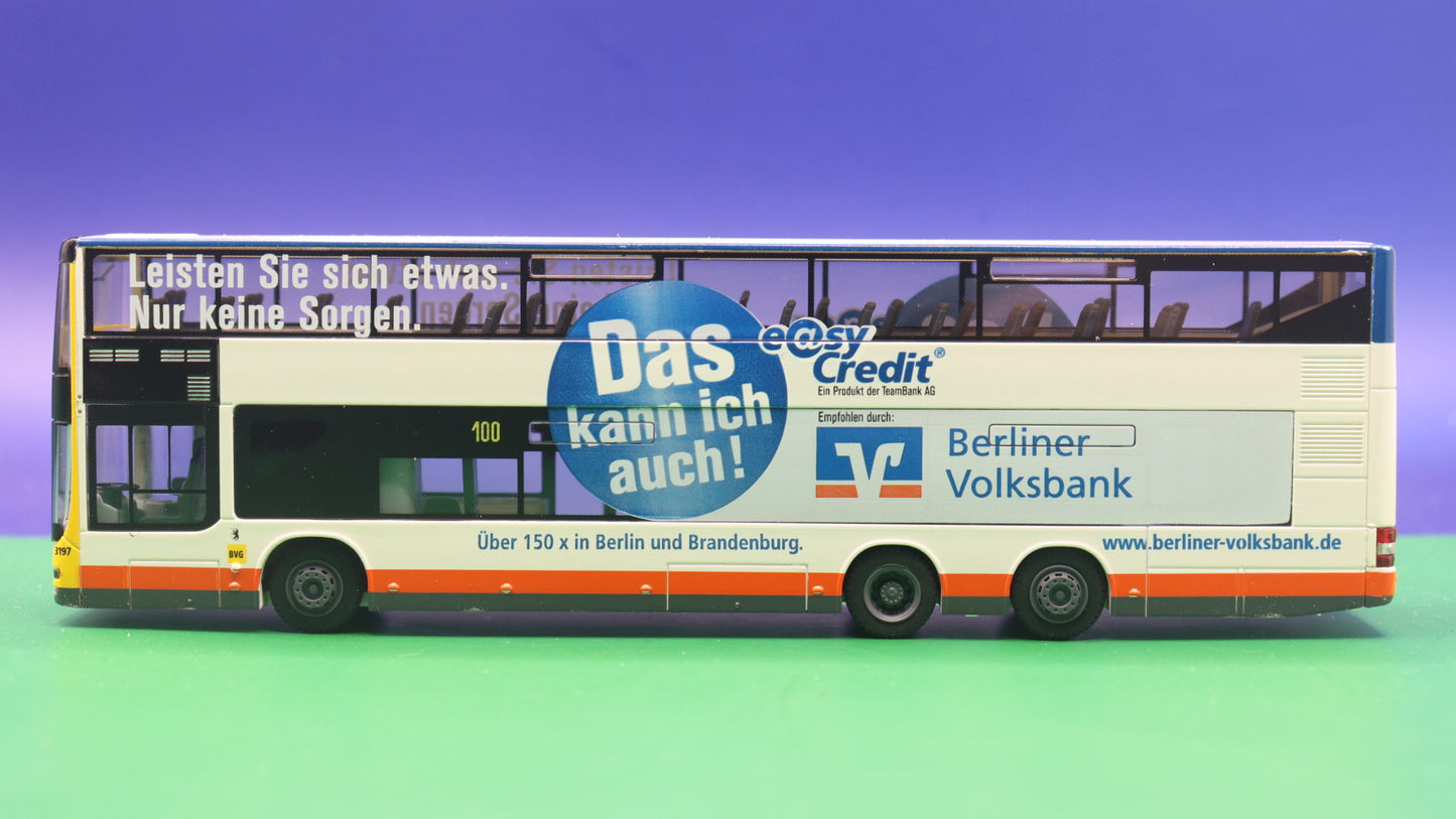 MAN Lions City DL 07 - BVG Berlin - Berliner Volksbank - Modellbus Rietze 67317 (Erscheinungsjahr: 08/2008)