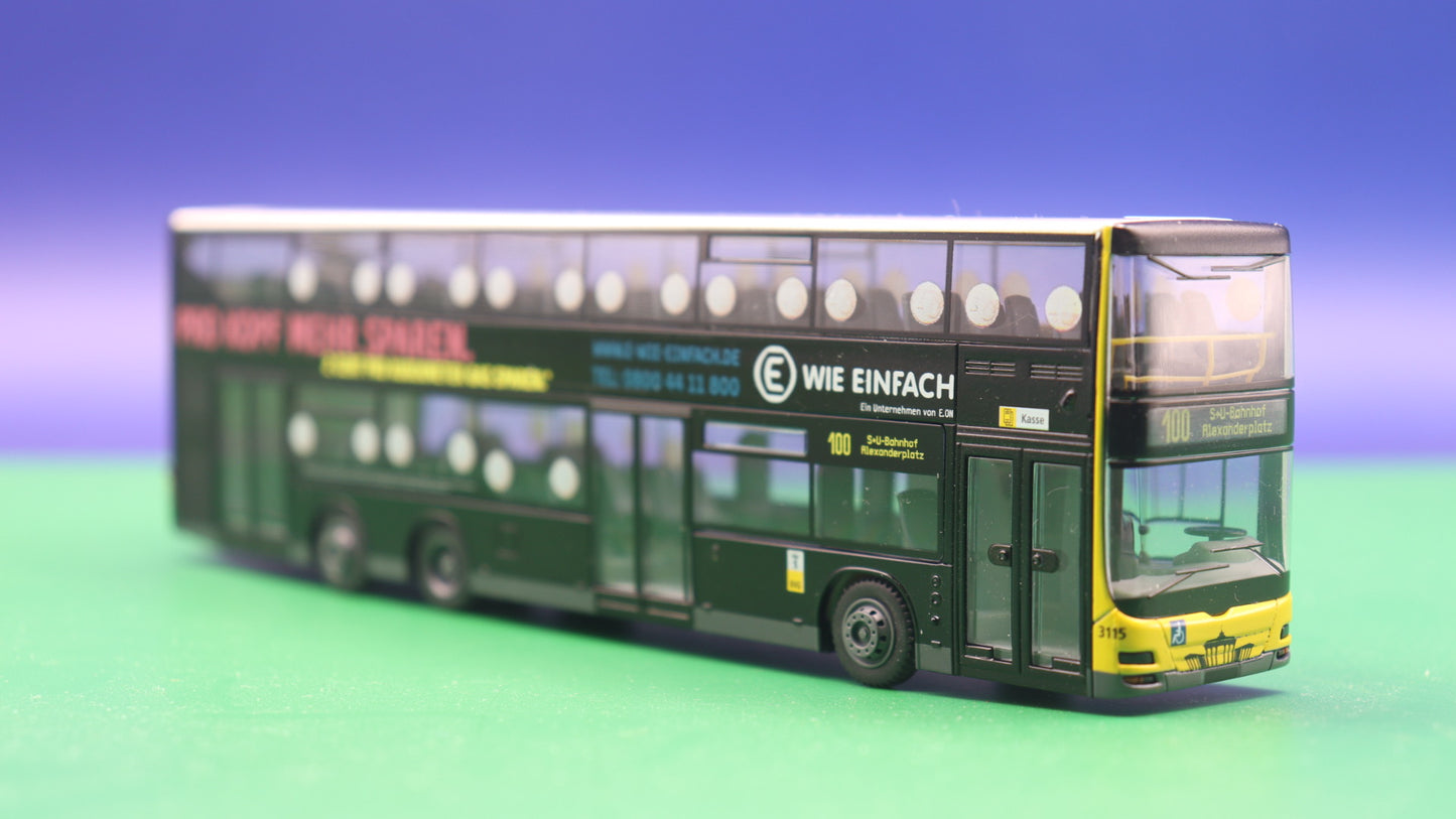 MAN Lions City DL 07 - BVG Berlin - E wie einfach - Modellbus Rietze 67702 (Erscheinungsjahr: 12/2008)
