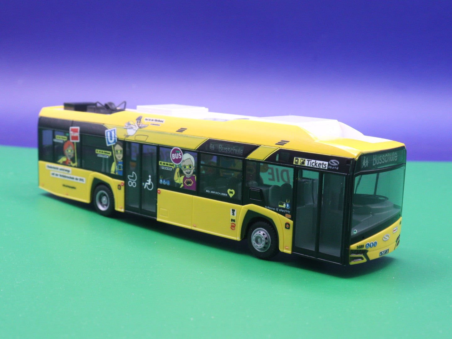 Solaris Urbino 12 electric - BVG Berlin - Verkehrserziehung Modellbus Rietze 73055