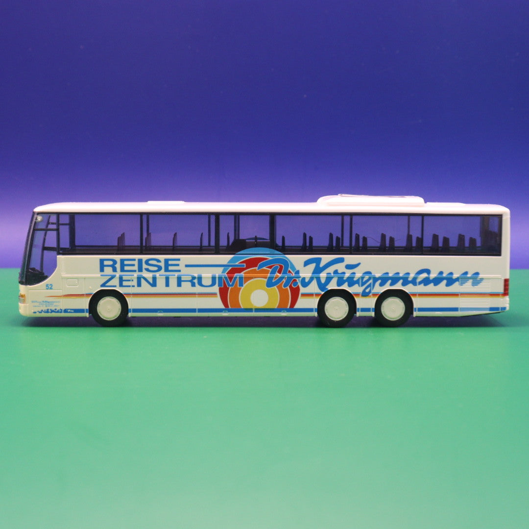 Setra S 317GT HD - Dr Krigmann Reise Zentrum - Gebraucht, OVP beschädigt, Ohne Spiegel - Modellbus Rietze