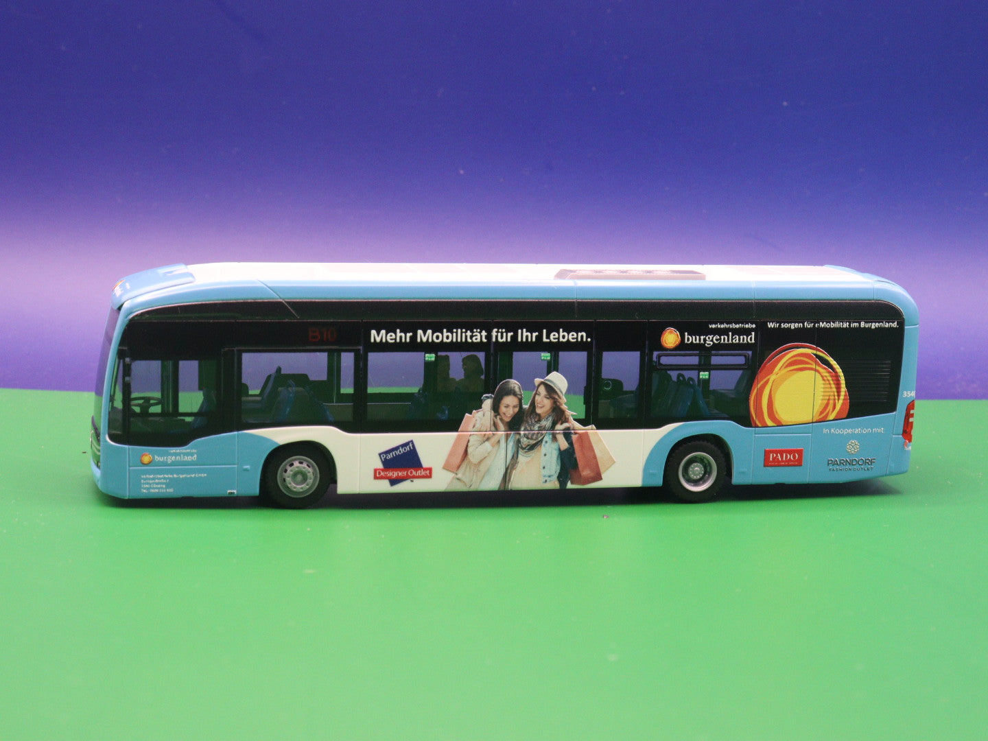 Mercedes Benz E CItaro - Verkehrsbetriebe Burgenland (AT) Designer Outlet - Modellbus rietze 75585