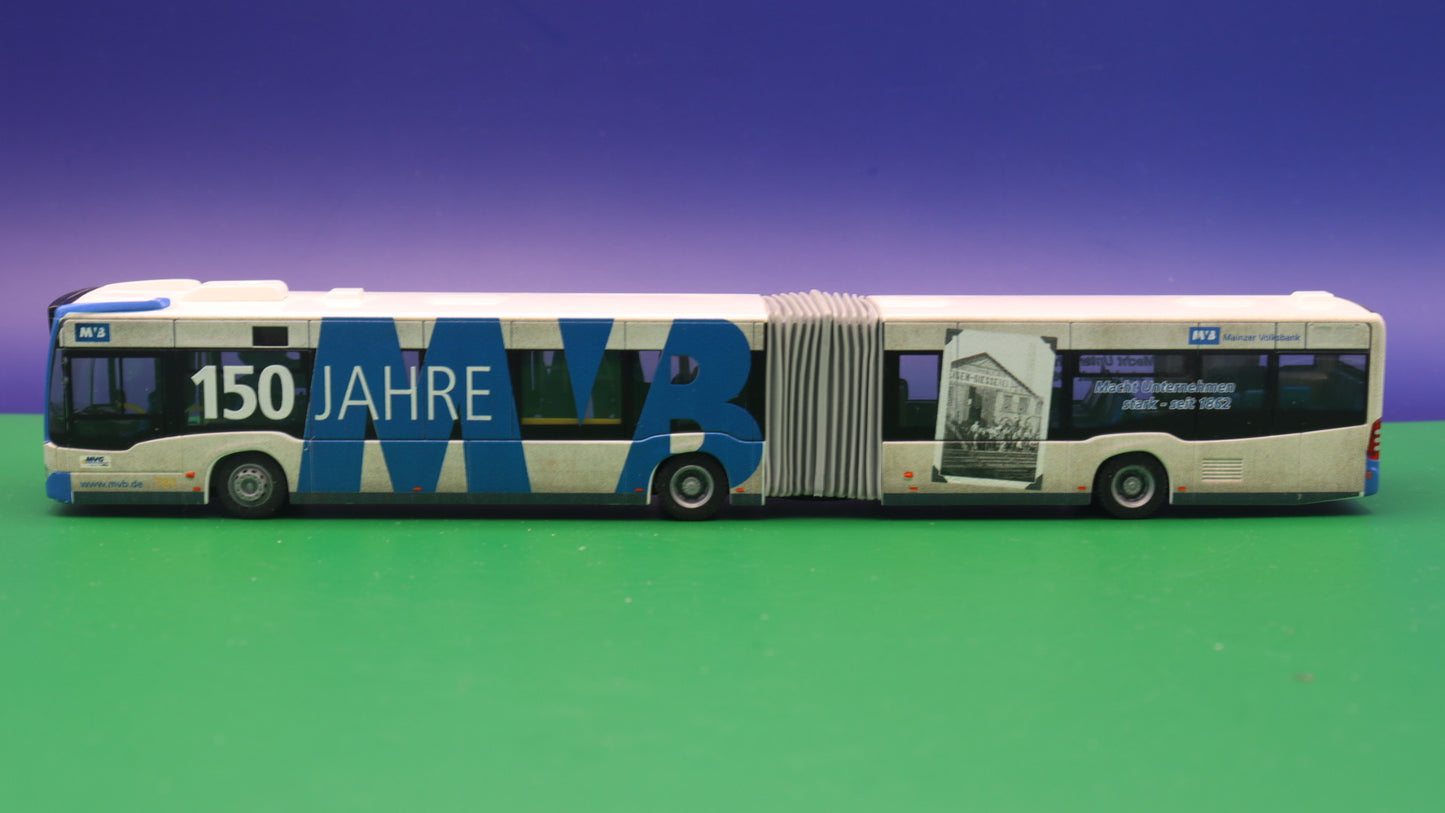 Mercedes Benz Citaro C2 G - MVG Mainz - 150 Jahre Mainzer Volksbank - Modellbus Rietze