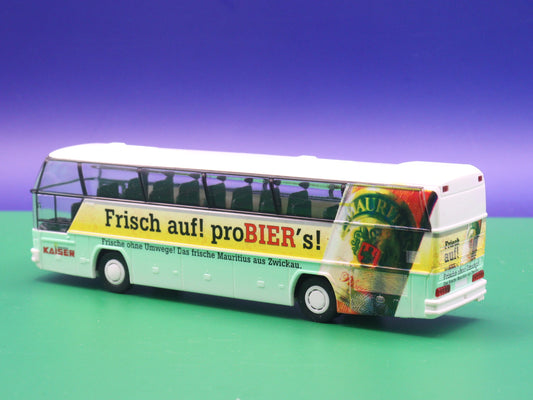 Neoplan Sityliner - Reisedienst Kaiser - Frisch auf! proBIERs - Mauritius aus Zwickau - Modellbus Rietze 60071 Reisebus
