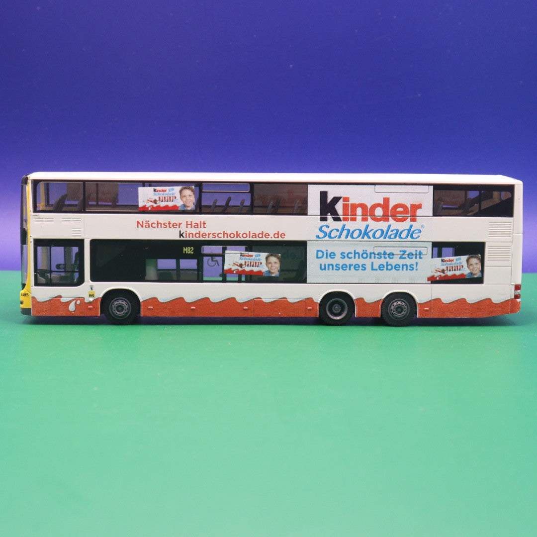 MAN Lions City DL - BVG Berlin - Kinder Schokolade - Linie M82 Marienfelde Waldsassener Str - Modellbus Rietze 67778