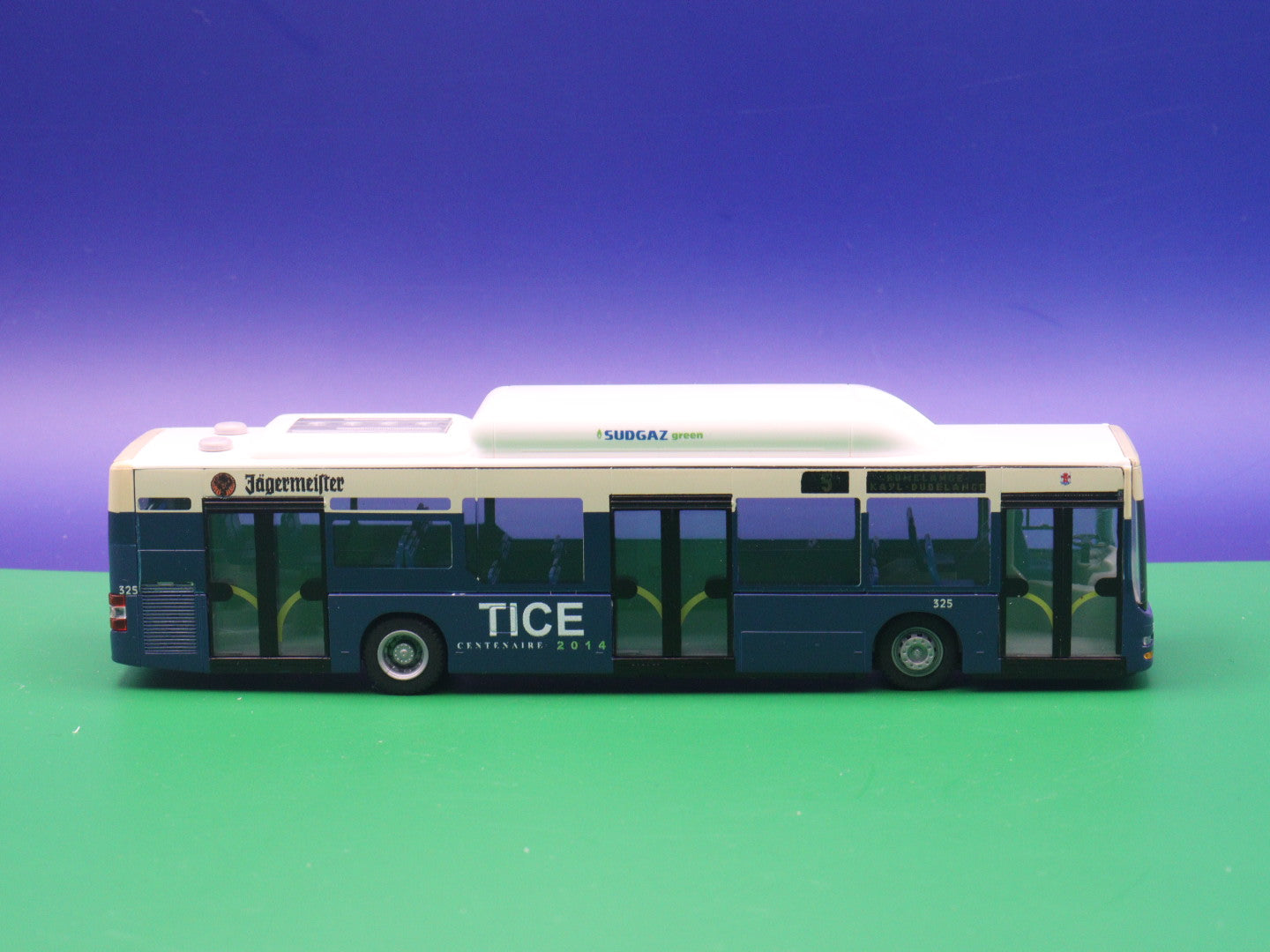 MAN Lions City CNG - TICE - Transports Intercommunaux du Centre - Luxemburg - Jägermeister - Modellbus Rietze 67488
