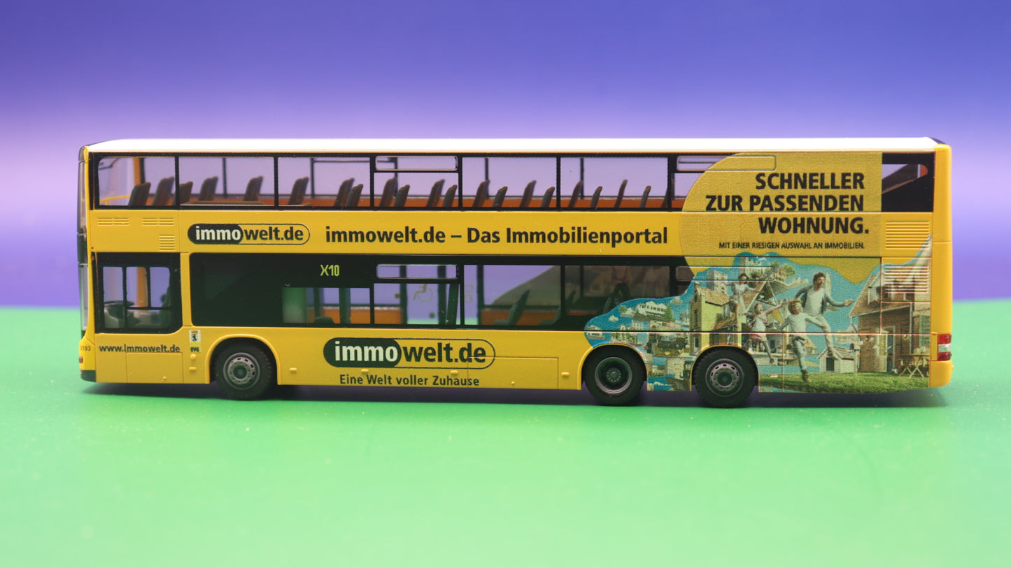 MAN DL 07 - BVG Berlin - Immowelt - Modellbus Rietze 67772 (Erscheinungsjahr: 09/2015)