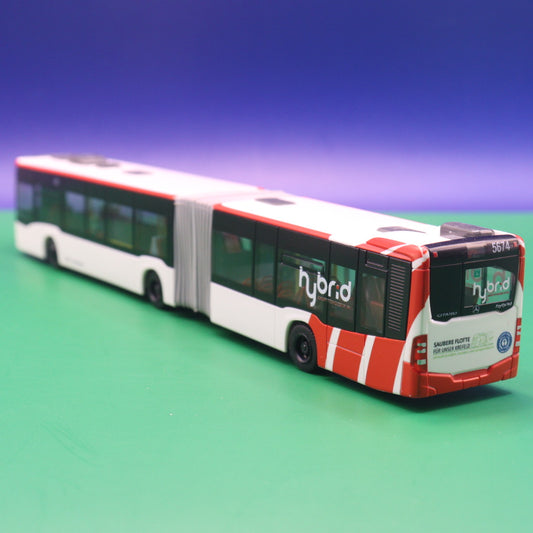Mercedes Benz Citaro C2 G Hybrid - SWK Stadtwerke Krefeld - Ziel: SWK Saubere Flotte - Falsche OVP - Modellbus Rietze 73645