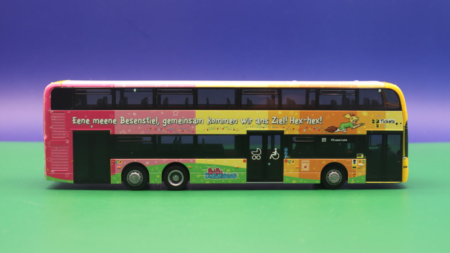 Alexander Dennis Enviro 500 - BVG Berlin Linie X11 - Bibi Blocksberg - Modellbus Rietze 78027
