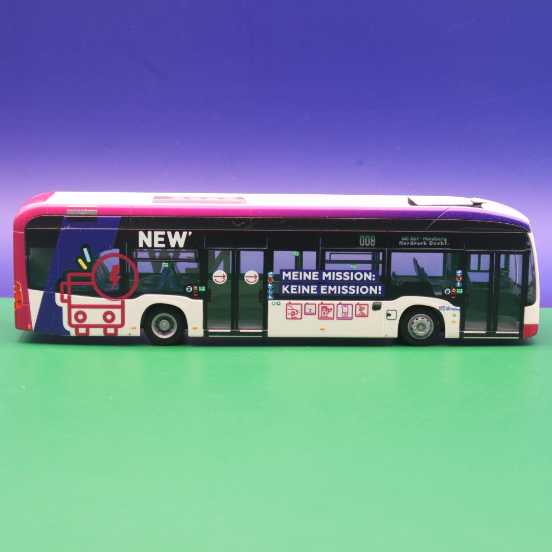 Mercedes Benz eCitaro 12 - NEW MöBus - Linie 008 MG HBF - Meine Mission Keine Emission - Modellbus Rietze 75584