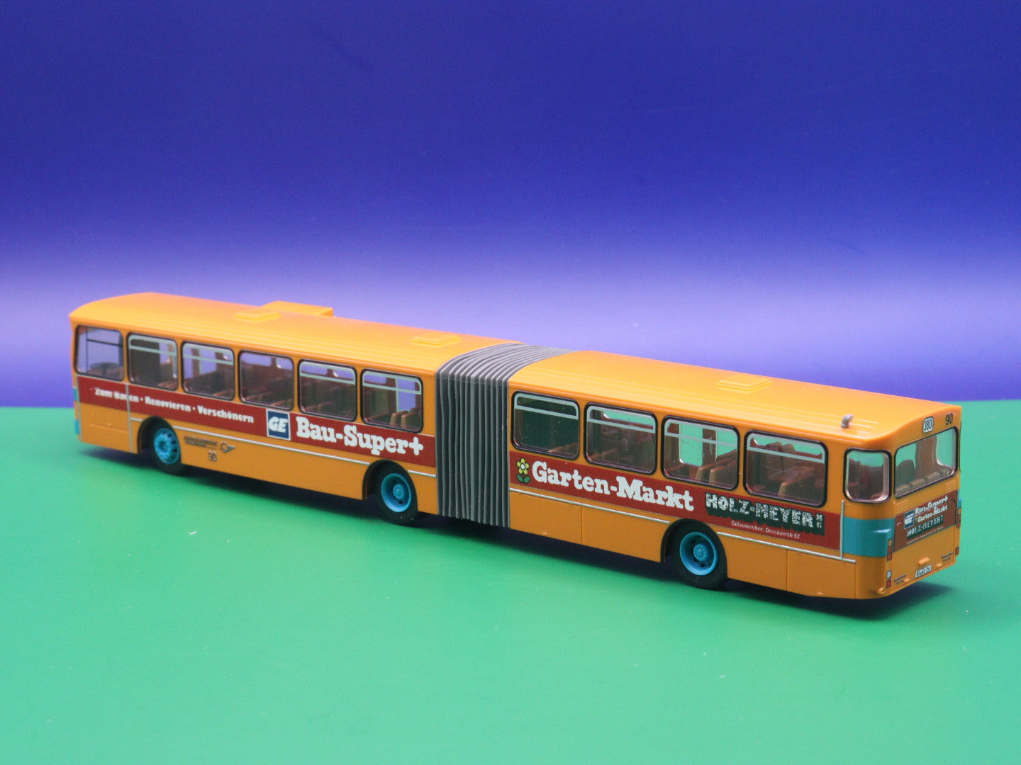 Mercedes Benz O305 G - Bogestra Bochum Gelsenkirchen - Garten Makrt Holz Meyer - Modellbus Rietze