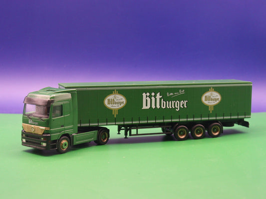 Mercedes Benz Actros LKW Modell - Bitburger Brauerei - Herpa LKW Modell 1:87 H0