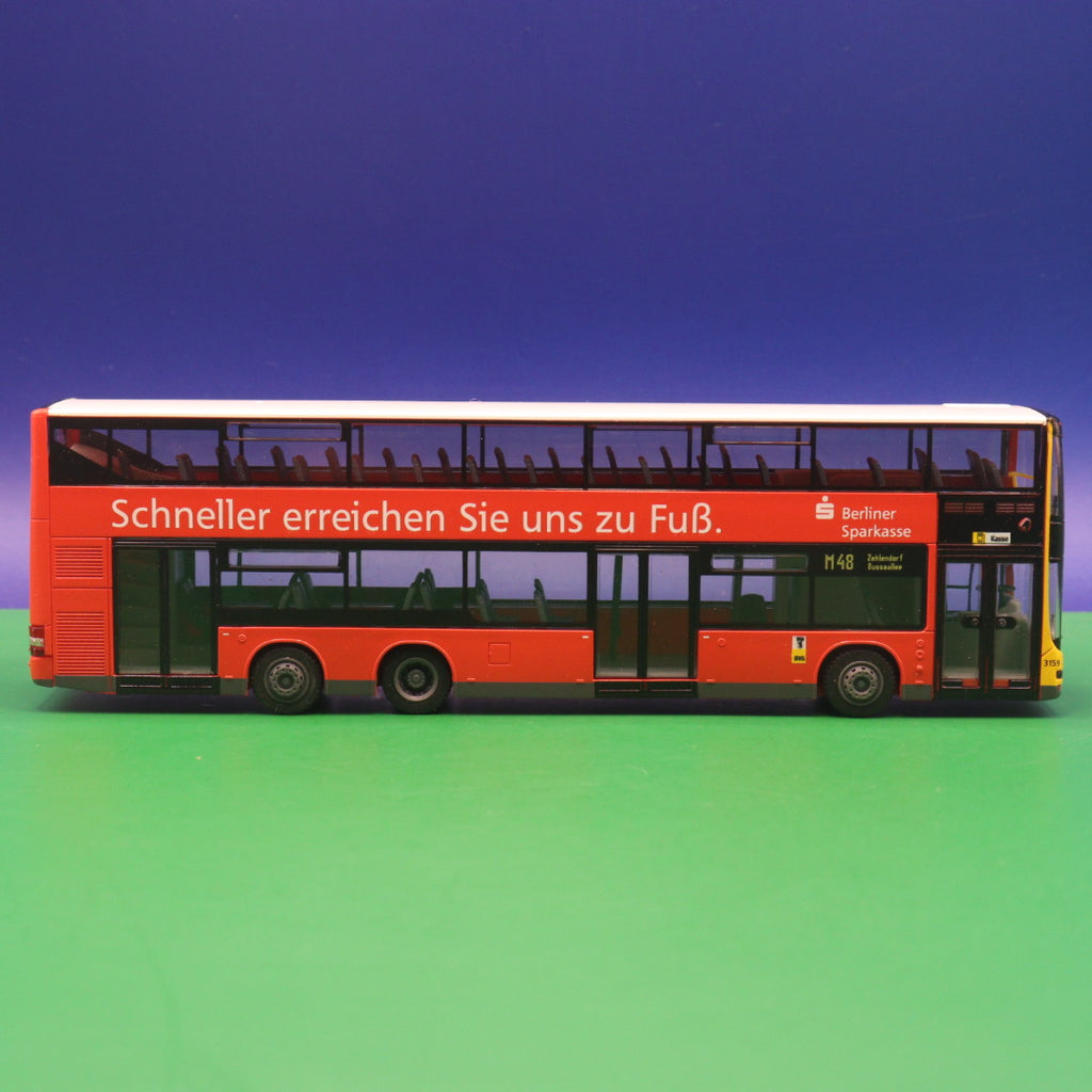 MAN Lions City DL 07 - BVG Berlin - Berliner Sparkasse - Linie M48 Zehlendorf Busseeallee - Modellbus Rietze 67315