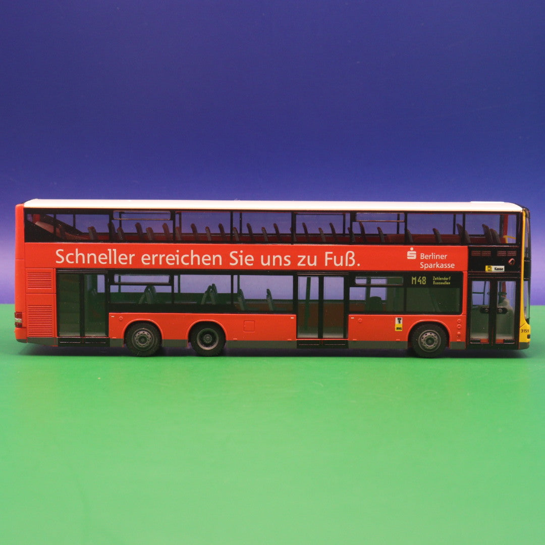 MAN Lions City DL 07 - BVG Berlin - Berliner Sparkasse - Linie M48 Zehlendorf Busseeallee - Modellbus Rietze 67315