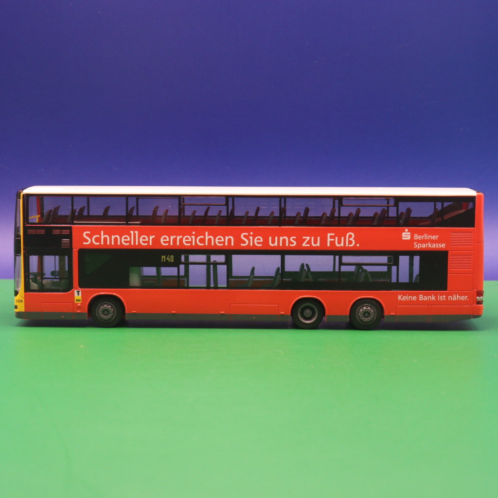 MAN Lions City DL 07 - BVG Berlin - Berliner Sparkasse - Linie M48 Zehlendorf Busseeallee - Modellbus Rietze 67315