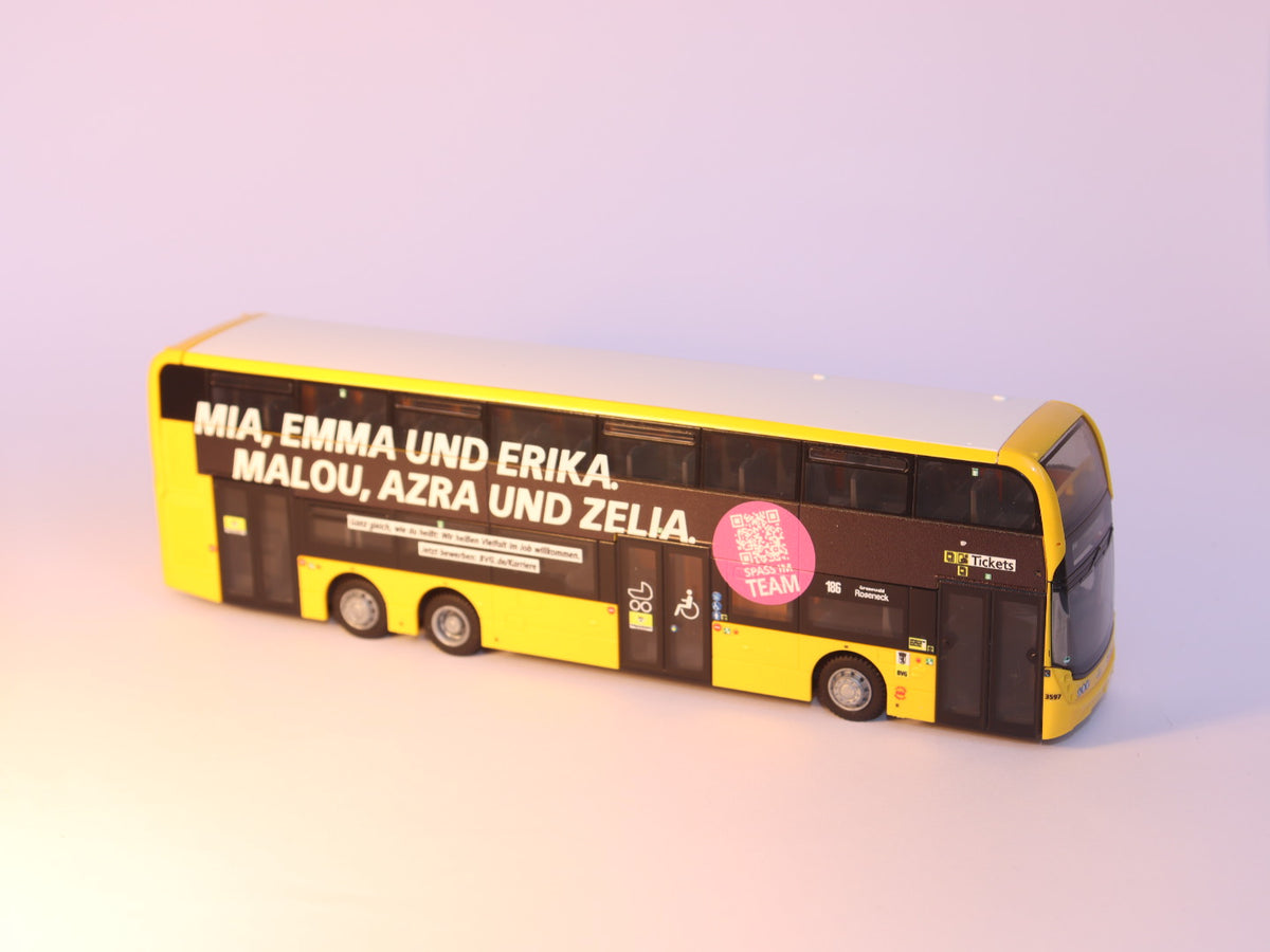 BVG Alexander Dennis Enviro 500 BVG career double decker model bus Rietze 78003