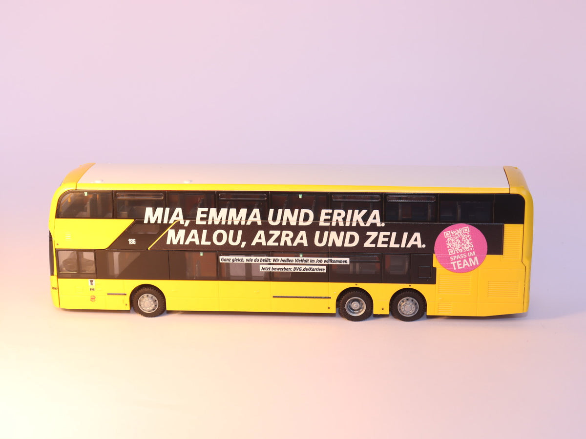 BVG Alexander Dennis Enviro 500 BVG career double decker model bus Rietze 78003