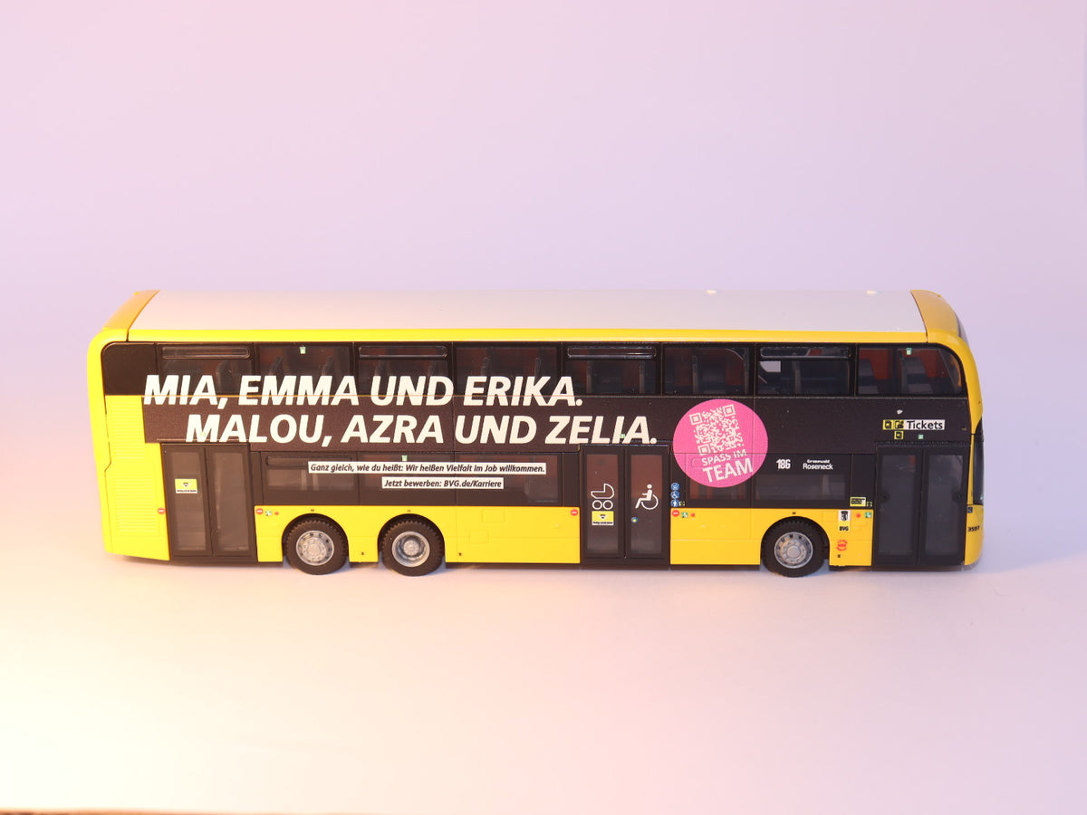 BVG Alexander Dennis Enviro 500 BVG career double decker model bus Rietze 78003