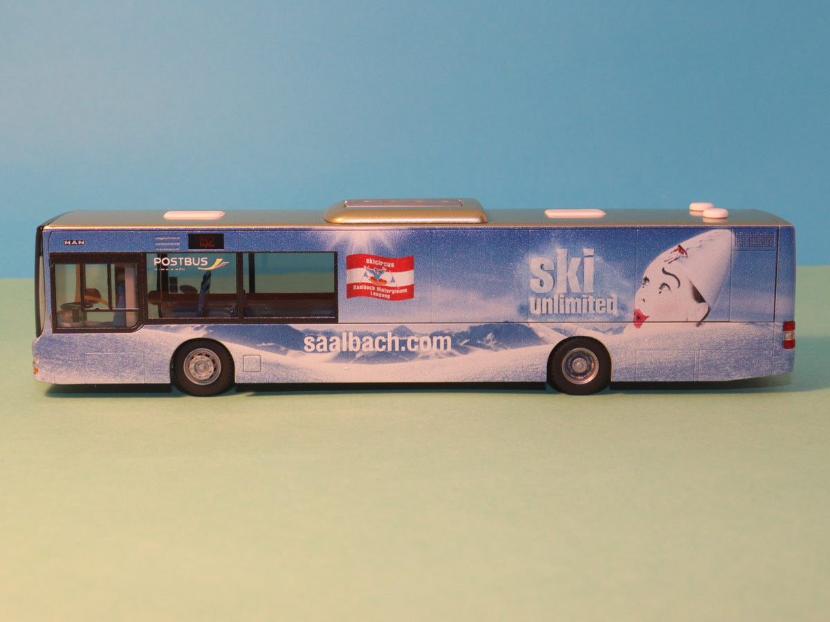MAN Lions City Postbus Saalbach model bus Rietze 72725