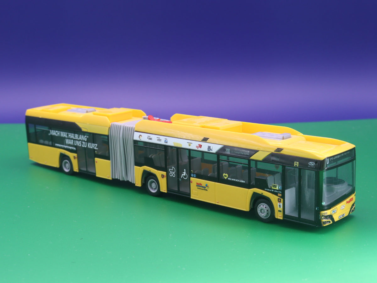 Solaris Urbino 18 electric - BVG Berlin - Mach mal Halblang - Modellbus Rietze 76706