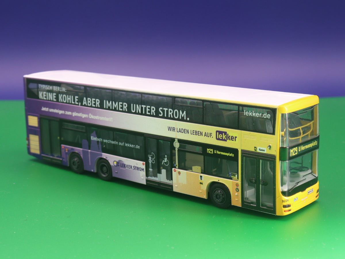 MAN Lion s City DL07 - BVG Berlin - Lekker Energie - Modellbus Rietze 67794