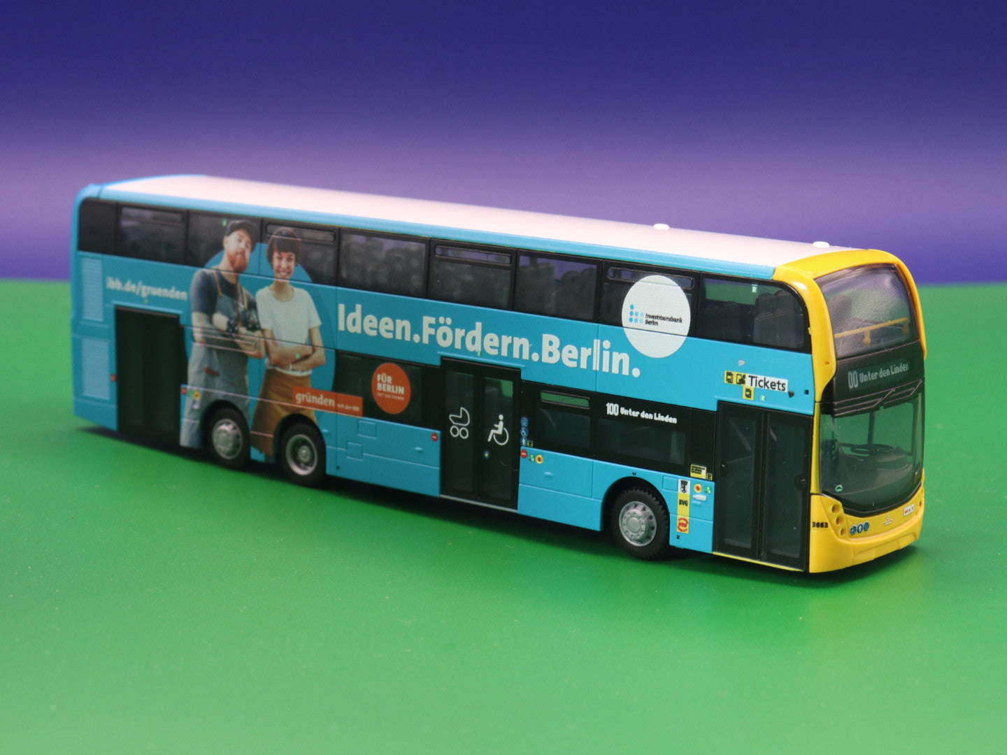 Alexander Dennis Enviro 500 - ibb Investmentbank Berlin - BVG Berlin Modellbus Rietze 78016