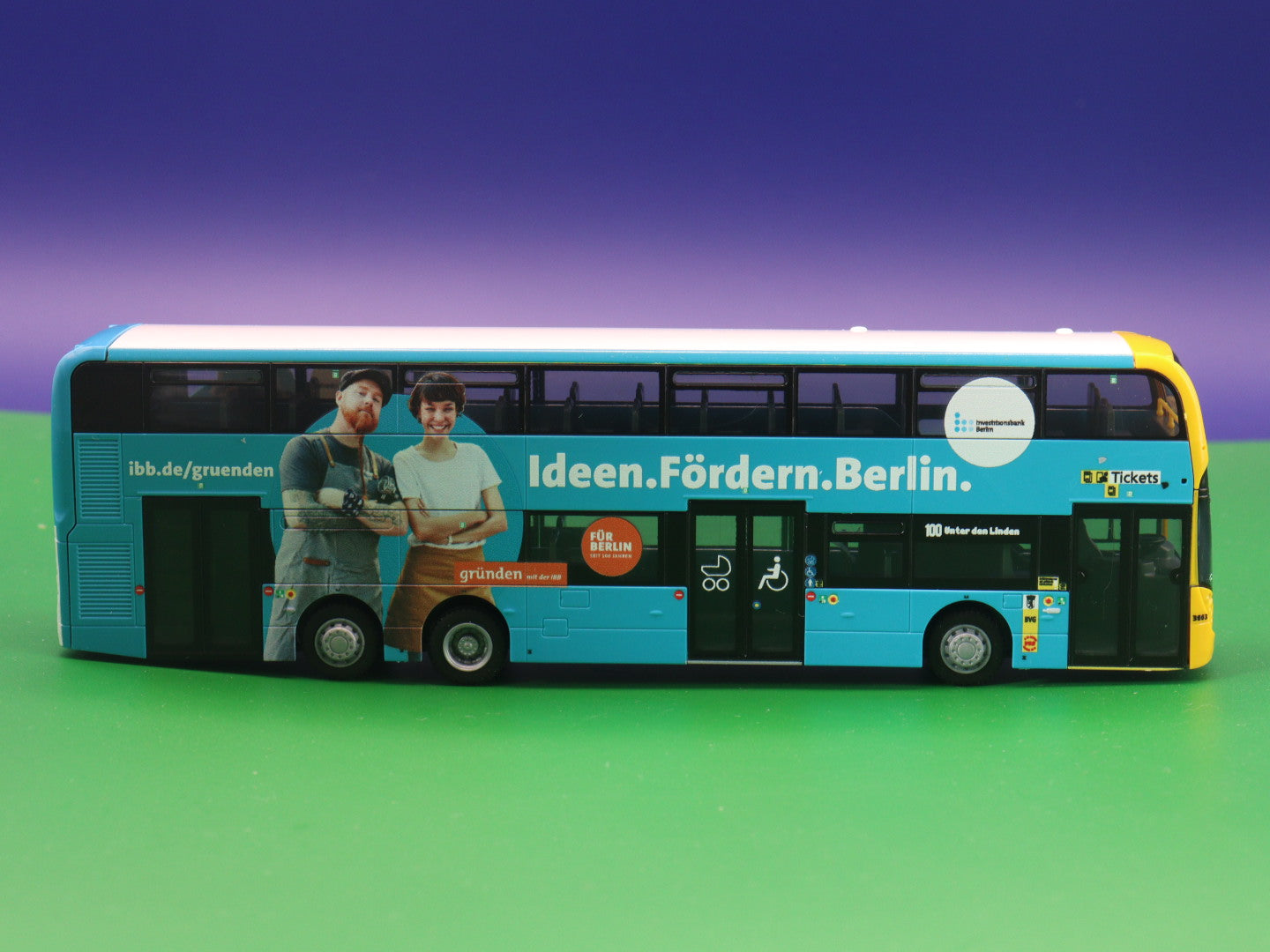 Alexander Dennis Enviro 500 - ibb Investmentbank Berlin - BVG Berlin Modellbus Rietze 78016