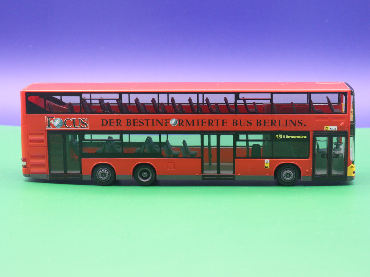 MAN Lions City DL07 - BVG Berlin - Focus Der Bestinformierte Bus aus Berlin - Linie M29 U Hermannplatz - Modellbus Rietze 67331