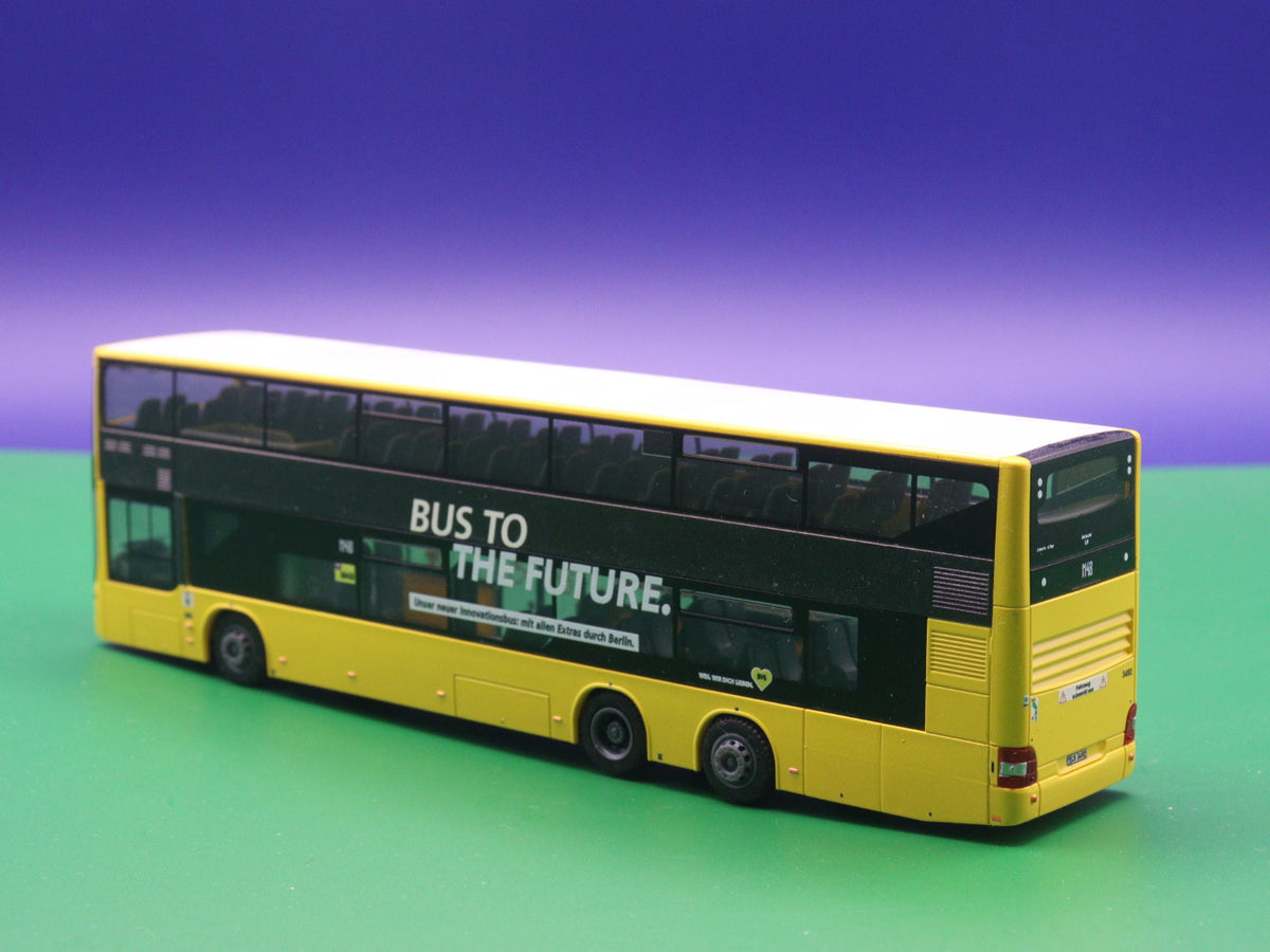 MAN Lions City DL07 - BVG Berlin - Bus to the Future Modellbus Rietze (Ohne Originalverpackung)