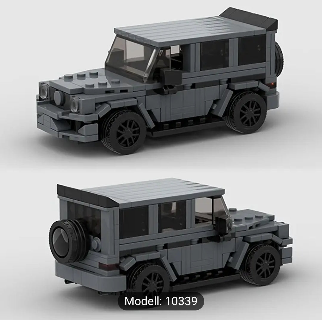 Geländewagen Klemmbaustein | Inspiriert von Mercedes G Klasse | Modellauto Spielzeug