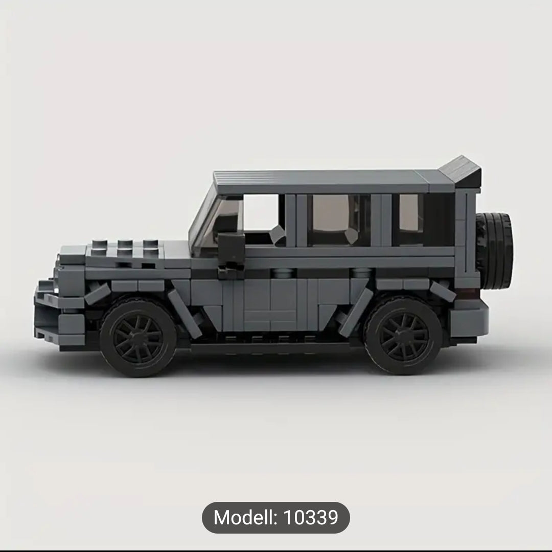 Geländewagen Klemmbaustein | Inspiriert von Mercedes G Klasse | Modellauto Spielzeug