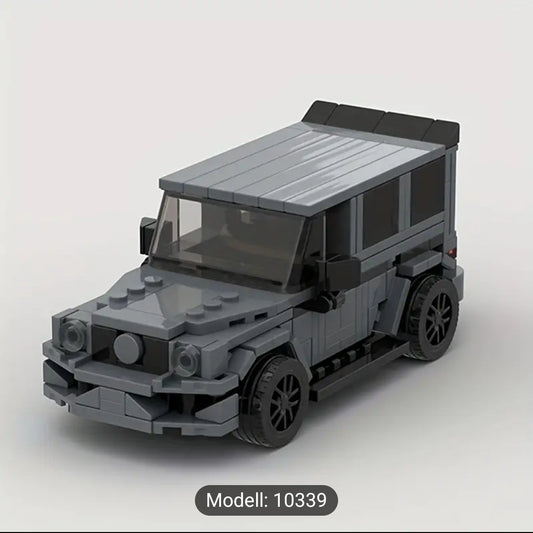 Geländewagen Klemmbaustein | Inspiriert von Mercedes G Klasse | Modellauto Spielzeug