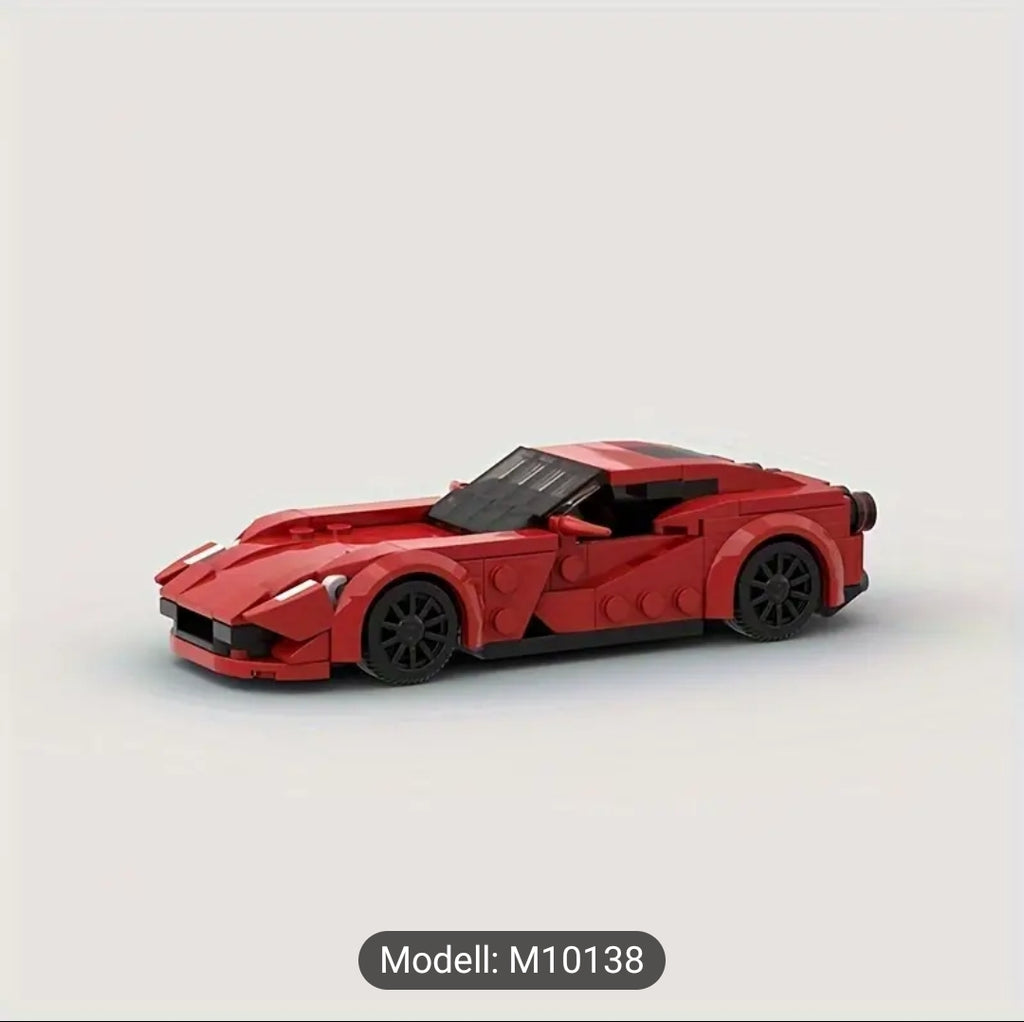 Supersportwagen Klemmbaustein | Inspiriert von Ferrari | Modellauto Spielzeug