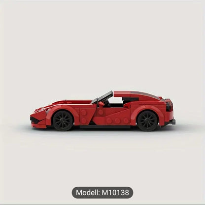 Supersportwagen Klemmbaustein | Inspiriert von Ferrari | Modellauto Spielzeug