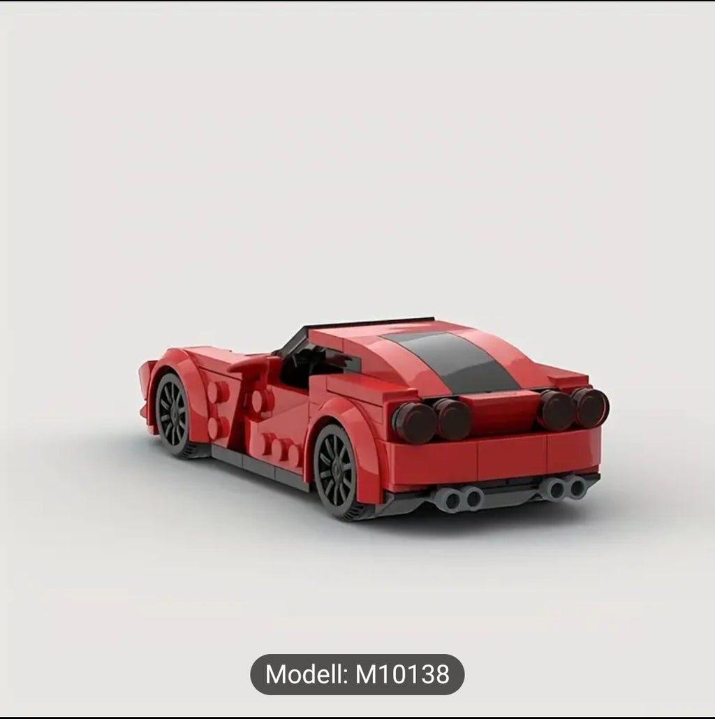 Supersportwagen Klemmbaustein | Inspiriert von Ferrari | Modellauto Spielzeug
