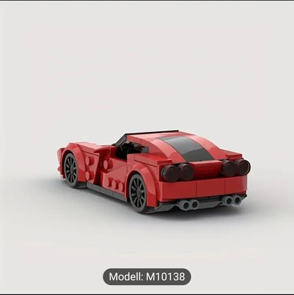 Supersportwagen Klemmbaustein | Inspiriert von Ferrari | Modellauto Spielzeug