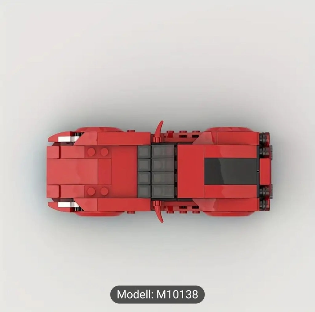 Supersportwagen Klemmbaustein | Inspiriert von Ferrari | Modellauto Spielzeug