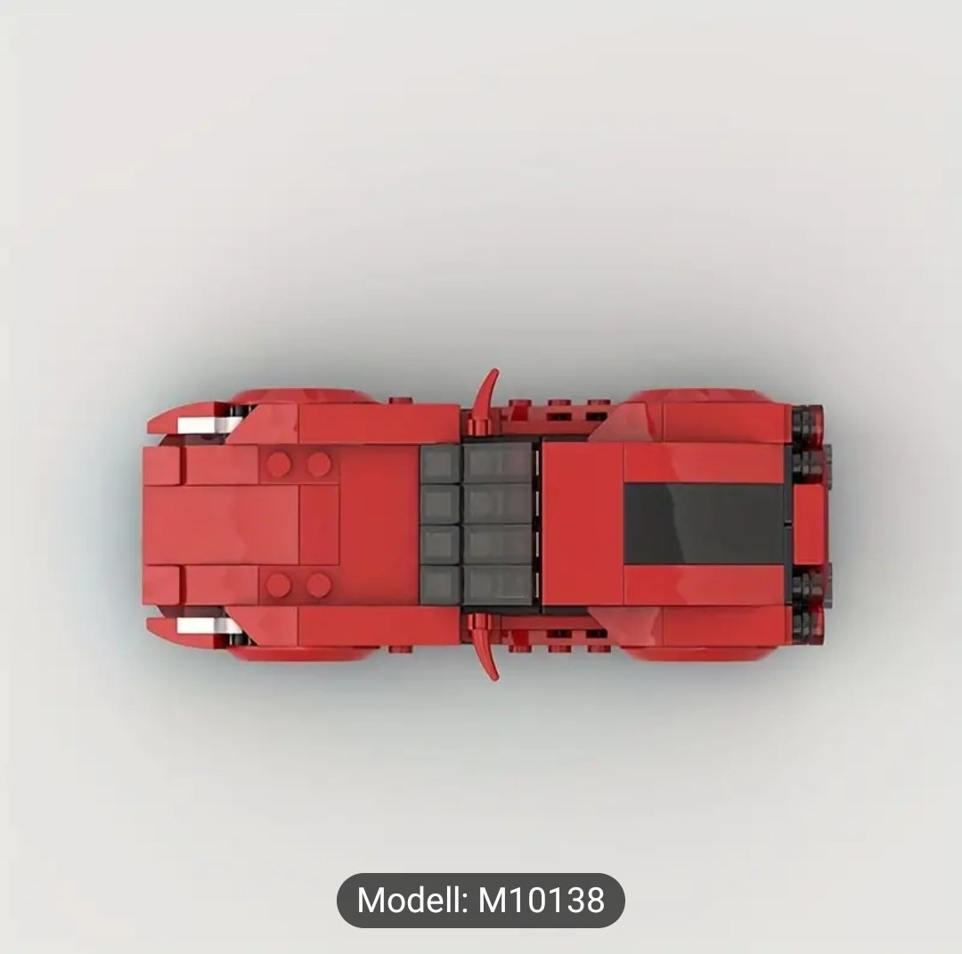 Supersportwagen Klemmbaustein | Inspiriert von Ferrari | Modellbus Spielzeug