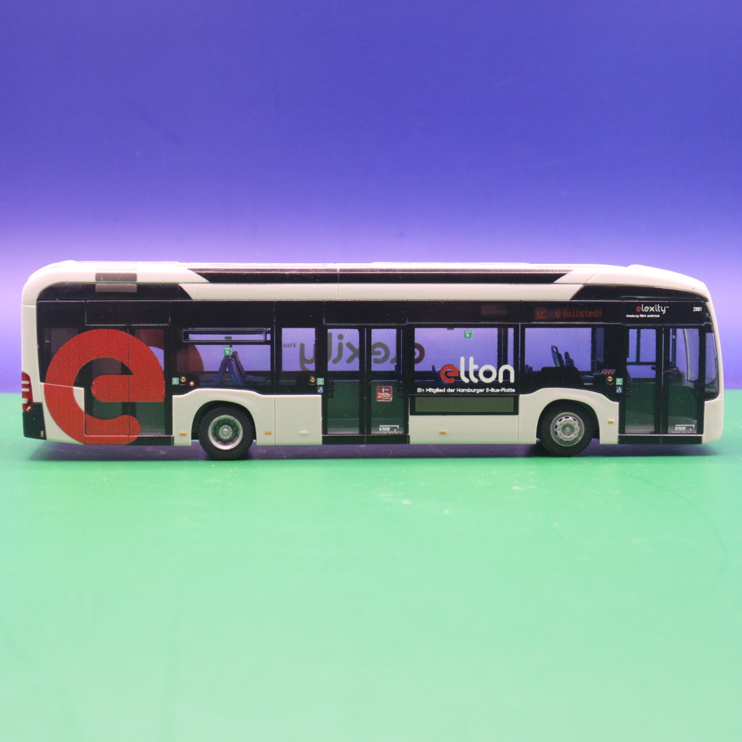 Mercedes Benz eCitaro - Verkehrsbetriebe Hamburg-Holstein GmbH VHH - Elexity elton - (BESCHÄDIFTE OVP) - Modellbus Rietze 75514 - Auslieferung: 04-2/2020
