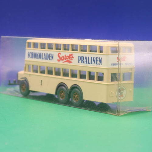 Doppelstockbus - BVG Berlin - Schokoladen Pralinen Sarotti - Modellbus Wiking